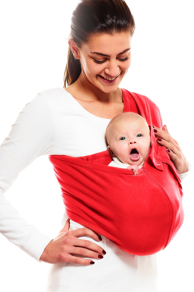Plain baby sling for positions in red - Main Image
