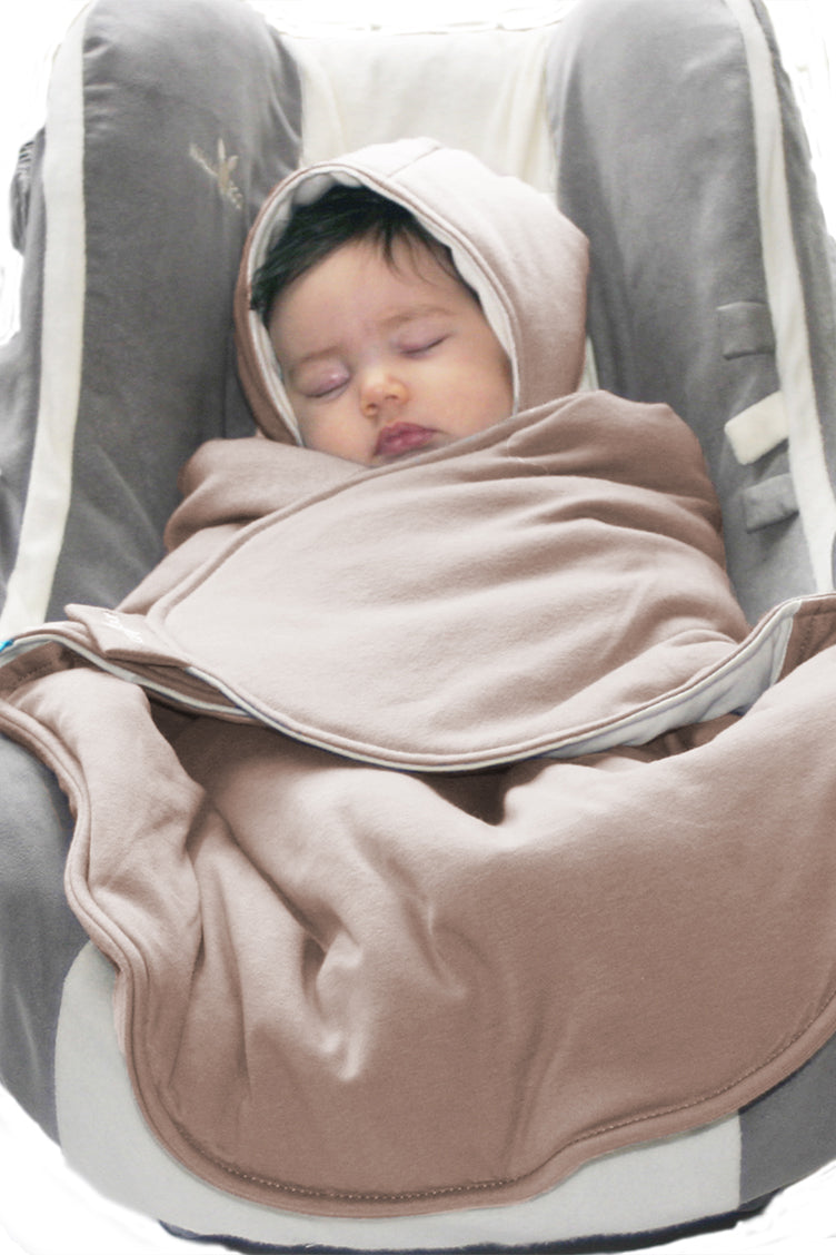 Mikos Couverture Bebe Siege Auto Ete En Tissu Gaufré Pour L'été - Couverture 100% Coton Pour Siège Auto Couverture Douillette - Pour Poussette, Maxi COSI - Sangle à 3 Points (1038) (Grau