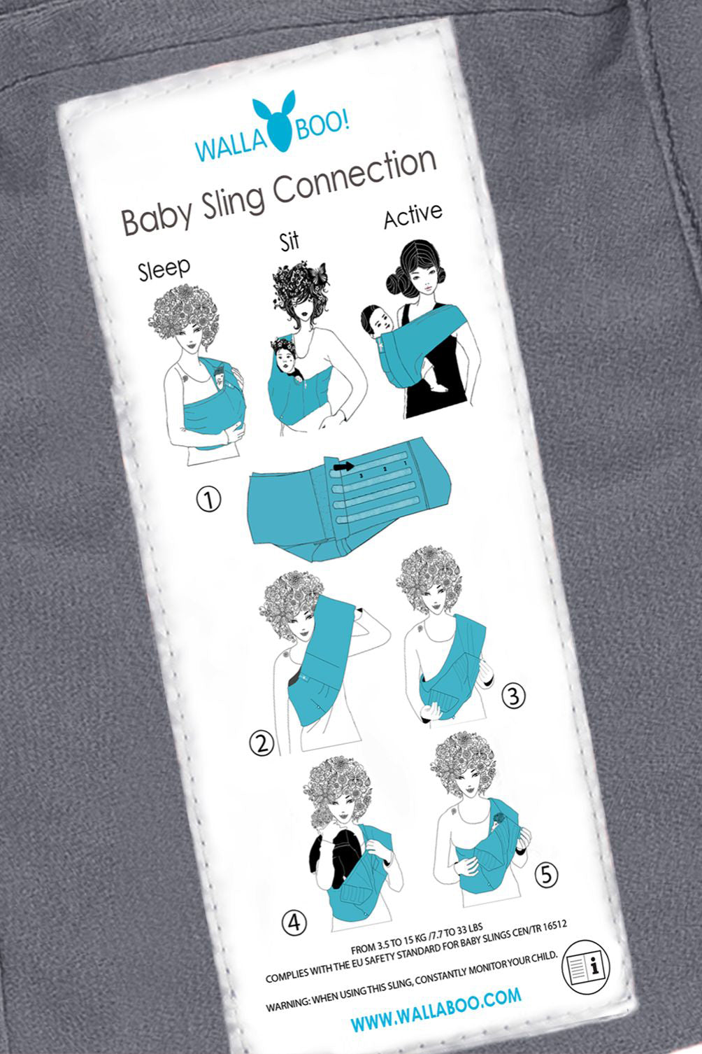 Baby sling plain for newborns, one size fits all – Wallaboo