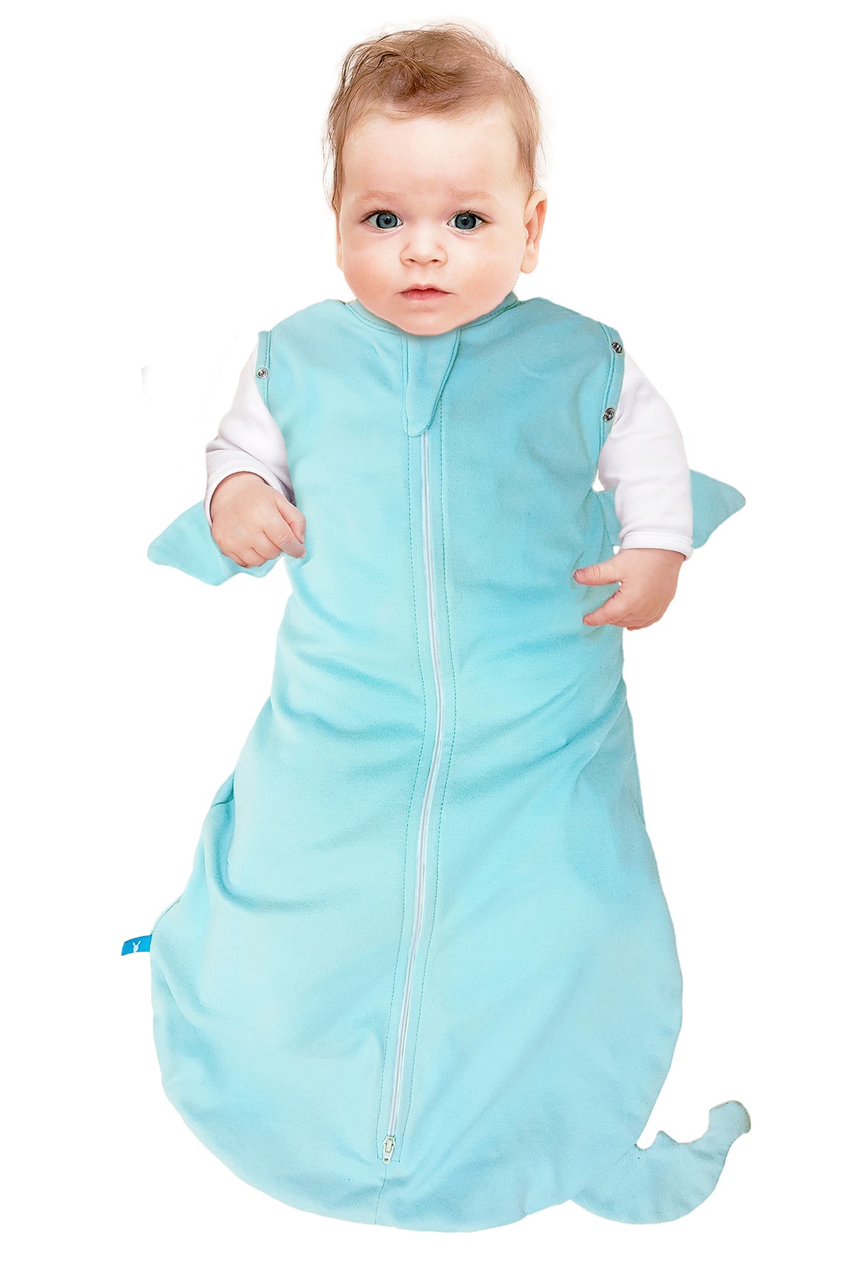 wallaboo schlafsack Baby Schlafsack für Neugeborene mit Tiermuster in Große M in Blau – Wallaboo