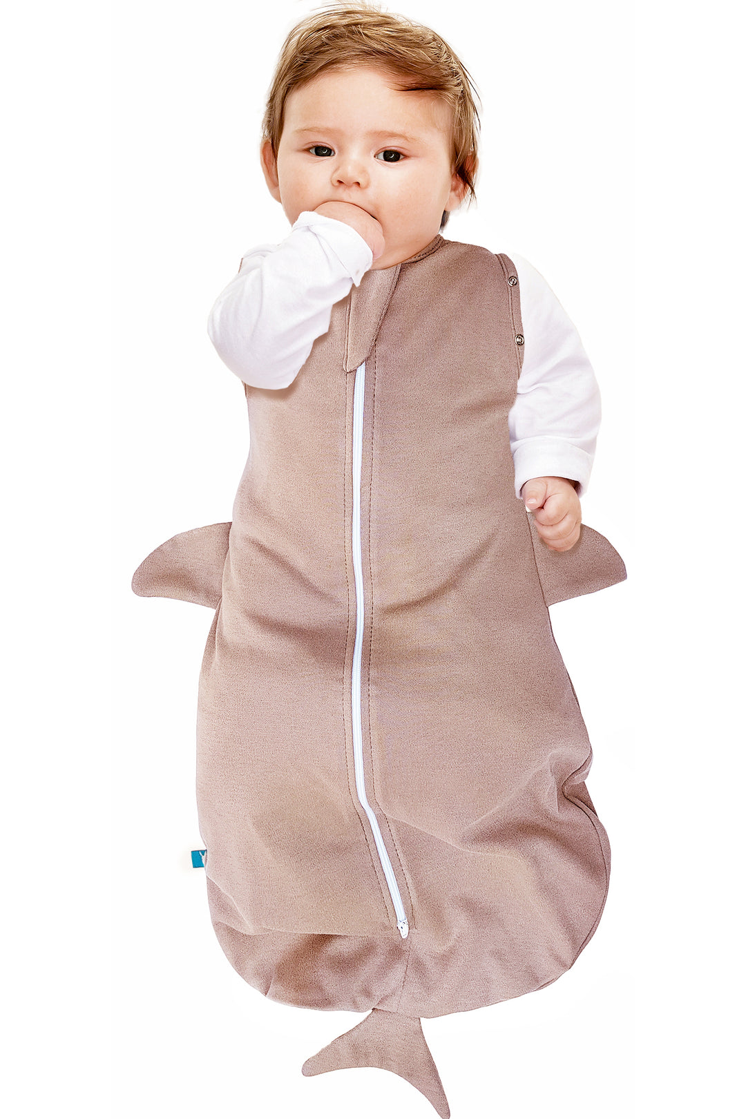 wallaboo schlafsack Baby Schlafsack für Neugeborene mit Tiermuster in Große M in Taupe –  Wallaboo