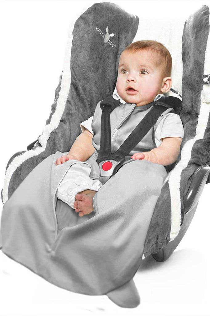 wallaboo schlafsack Baby Schlafsack für Neugeborene mit Tiermuster in Große S in Silber –  Wallaboo